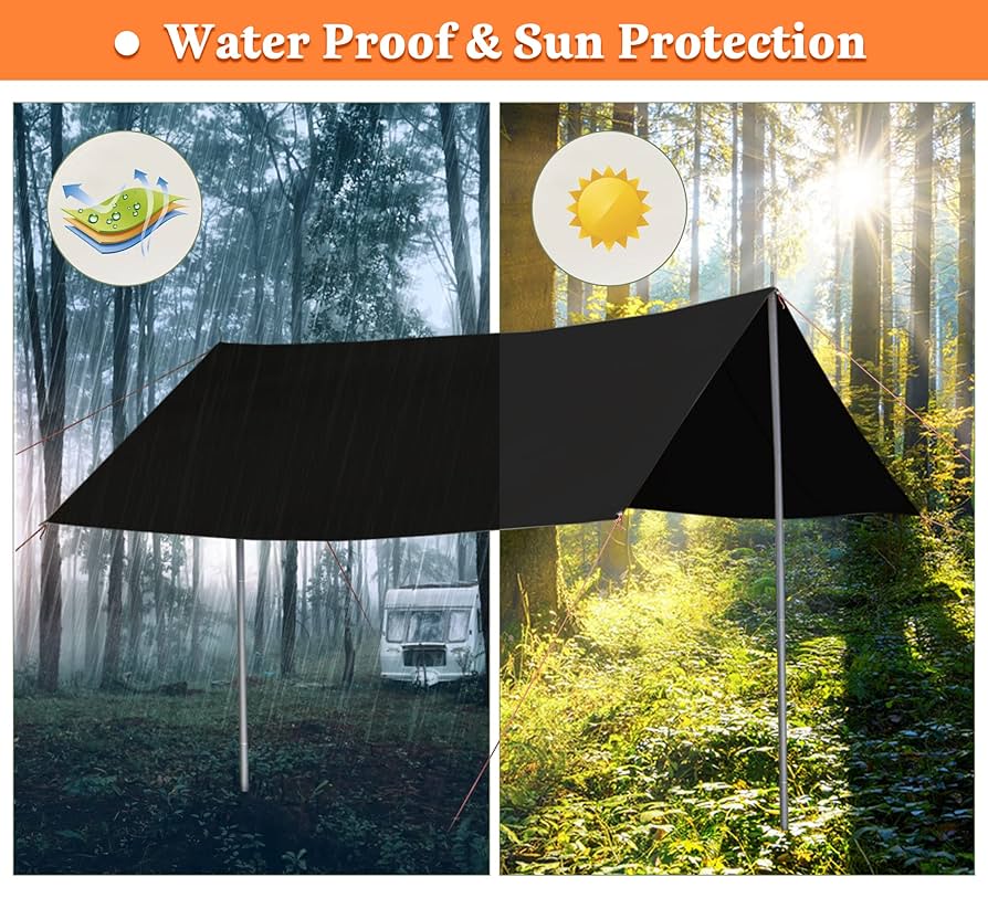 tarp to tarp 5周年 Valo shade Amazon.com: LAZZO 14 x 17FT Camping Tent Tarps with Poles